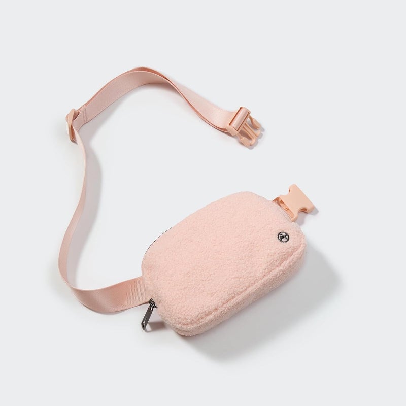 Pander Fanny pack Everywhere Fleece Belt Bag for Women and Men with Adjustable strap Belt, 1L. (Cream Pink) - Image 2